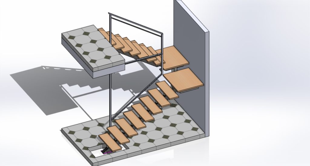 Unutarnje stepenice- SOLIDWORKS EDU-