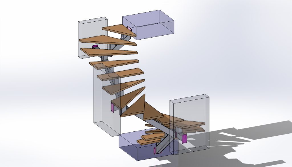 Unutarnje stepenice-  SOLIDWORKS EDU